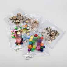 Load image into Gallery viewer, Clear Sensory Toy Multi-Packs with a Variety of Natural, Colorful, and Shiny Materials
