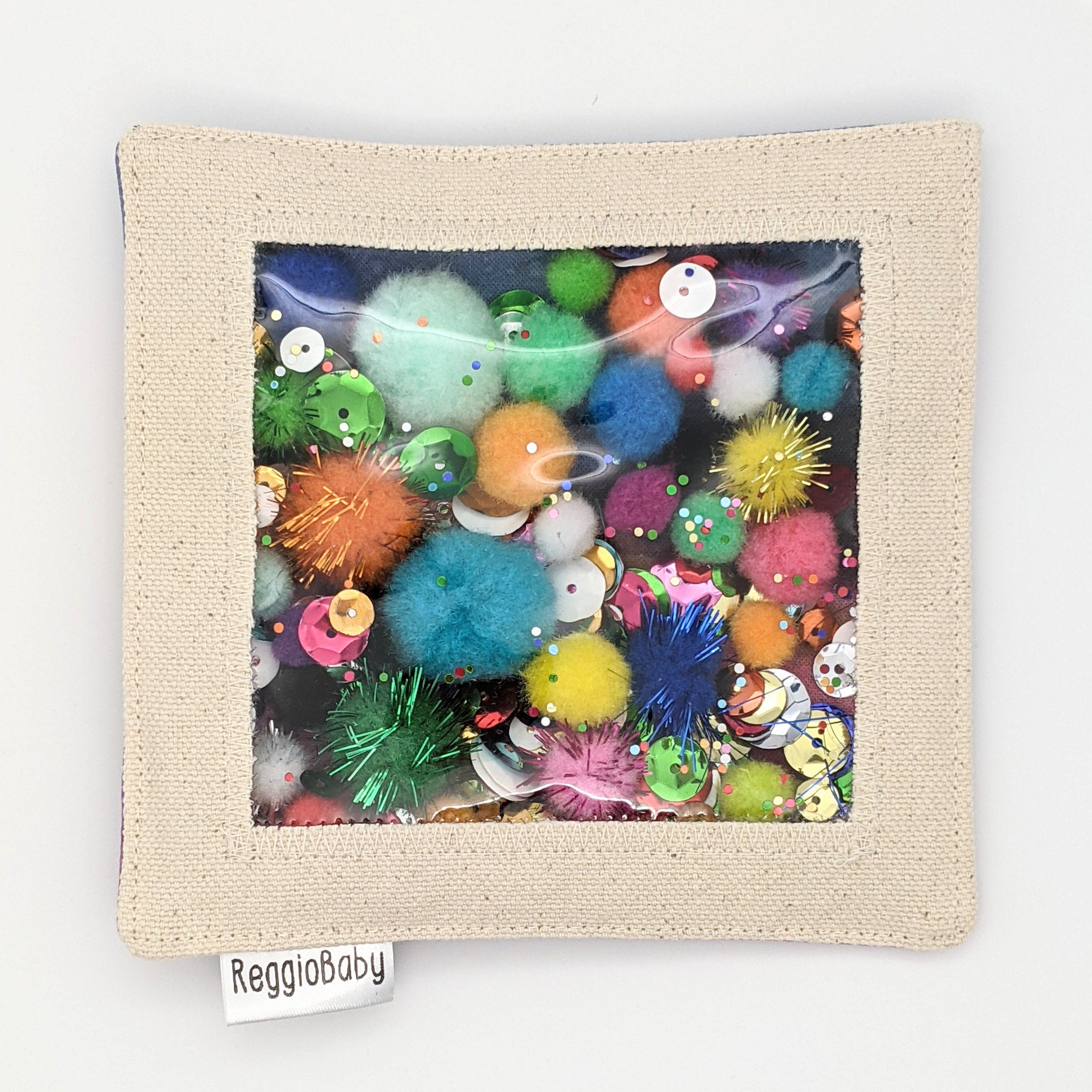 Large Sensory Toy with Sequins and Pom Poms