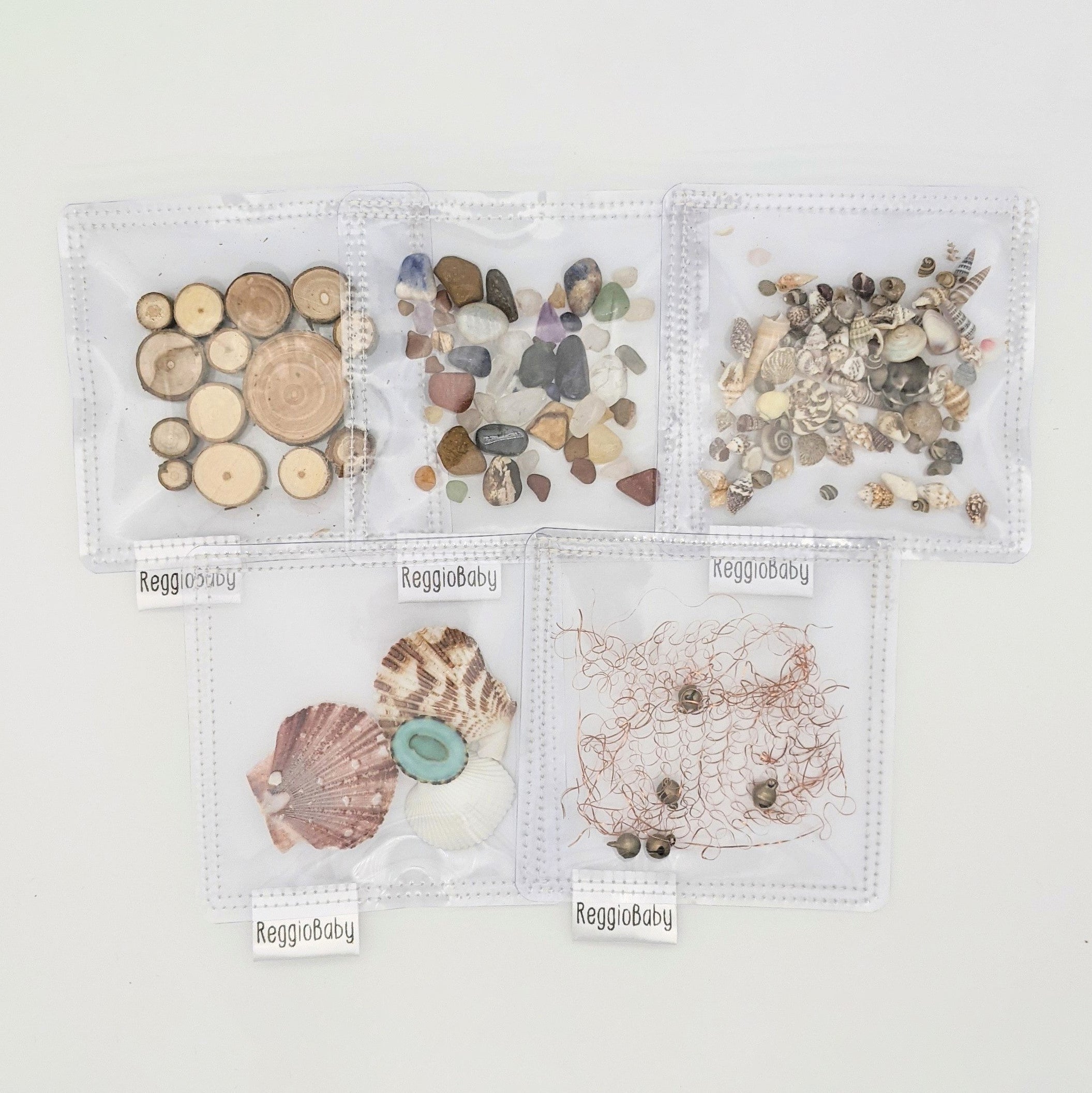 Clear Sensory Toy 5-Set of Natural Materials